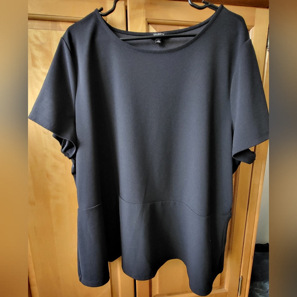 Talbolts Black Peplum Hem Top